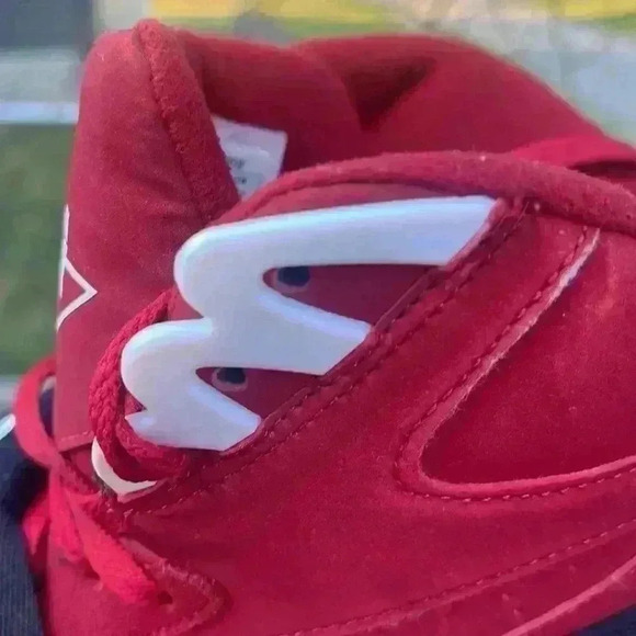 Patrick Ewing red suede high tops. Men’s size 9.5.